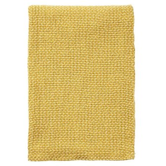 Klippan Basket Yellow, deken of plaid van organic cotton