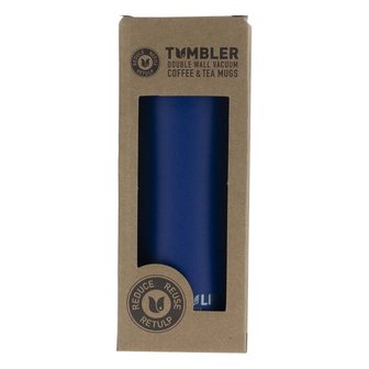 Retulp Tumbler dark Blue, dubbelwandige drinkbeker RVS donkerblauw