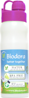 Bioplastic bidon biodora met roze dop