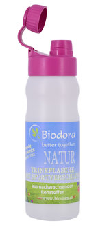 Biodora drinkfles roze - bioplastic