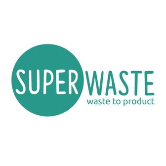 Superwaste logo from waste to product