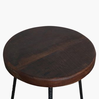 Factory kruk met houten zitting