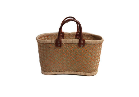 Greenpicnic Fairtrade mandtas uit Afrika van riet