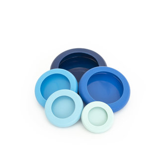 Foodhuggers Ice Blue, siliconen afsluitdoppen blauw