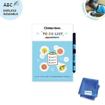 Het Correctbook duurzame en herbruikbare to do lijsten