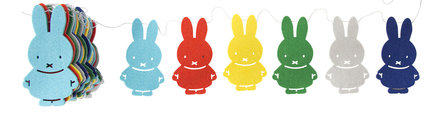 Miffy Felt Garland Bright colours fairtrade nijntje slinger bij GreenPicnic