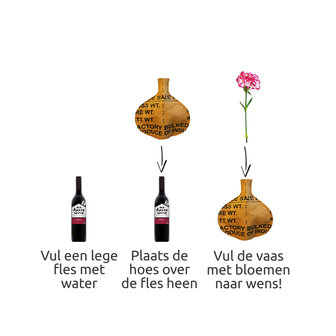 Bottle vase cover, hoes voor fles van theezakken