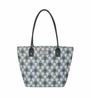 Tote bag Pale Blue lantarn van Earth Squared fairtrade canvas draagtas bij GreenPicnic