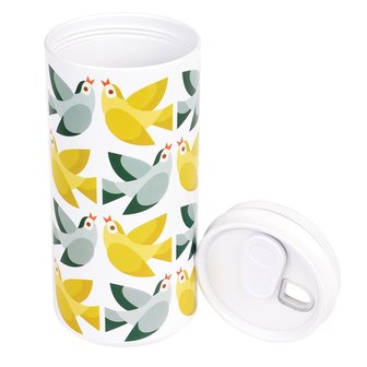 Bioplastic drinkblik met Love Birds print van REX London