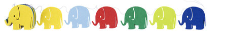 FairTrade Miffy Felt Garland Elephant - vilten Nijntje olifanten slinger van Global Affairs