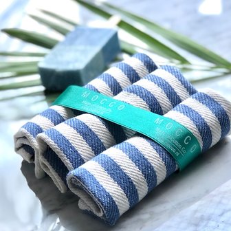 GreenPicnic MOCCO wasdoekjes denim blue holiday 1 set