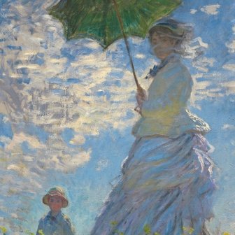 Woman with Parasol van Claude Monet, duurzame Ecoshopper verkrijgbaar bij verkooppunt GreenPicnic