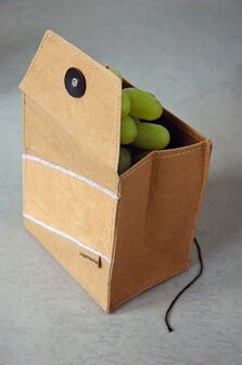 Zuperzozial On The Road Fruit Bag van washable paper, afsluitbaar met een koord