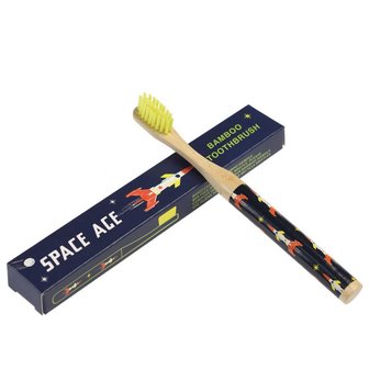 Rex London Space Ace bamboe tandenborstel, verkrijgbaar bij GreenPicnic