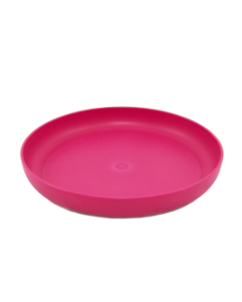 Ajaa teller pink, knalroze bord van duurzaam bioplastic verkrijgbaar bij GreenPicnic