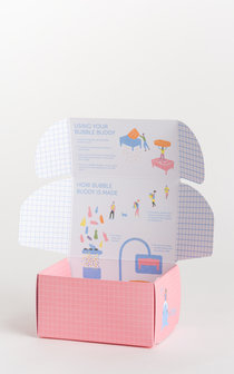 Bubble Buddy zeephouder cadeau verpakking met gebruiksaanwijzing
