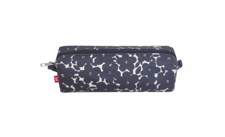 Fairtrade canvas etui - Earth Squared pencil case Navy Flower