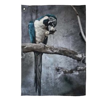 GreenPicnic - Imbarro theedoek of placemat van katoen met luxe Parrot print