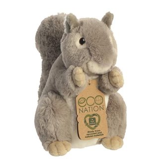 Eco Nation dierenknuffel van gerecycled plastic Eekhoorn