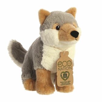 Eco Nation dierenknuffel van gerecycled plastic Wolf