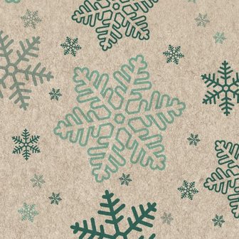 GreenPicnic - Paper Design Snowflakes kerstservetjes eco lunch napkins van Naturals