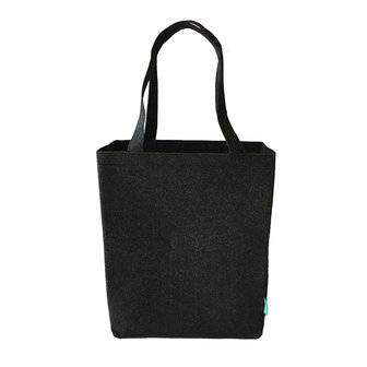 Zwarte schoudertas van Superwaste, Fairtrade gemaakt van gerecycled plastic