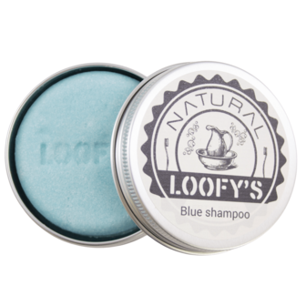 GreenPicnic verkoopt plastic vrije Blue Sort Cotton shampoo in blikje van Loofy&#039;s