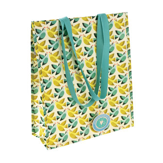 Rex London tas van gerecycled plastic met print van vogeltjes