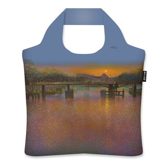 Lovers Bridge opvouwbare Ecozz shopper van gerecycled plastic met rits