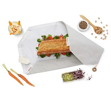 Lichtgrijze Sandwich wrap van Roll&#039;eat
