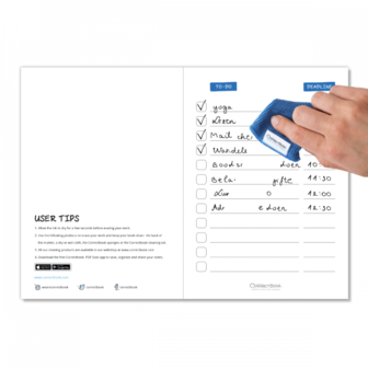 Uitwisbaar To-Do list boekje van Correctbook