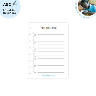 Correctbook reusable To-Do list bladzijden