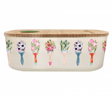 Duurzame BioLoco plant lunchbox Flower Brushes, GreenPicnic