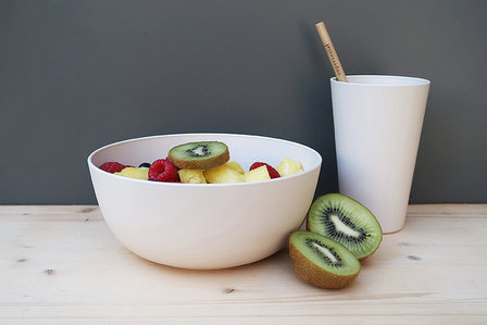 Kokos-wit servies van natuurlijk materiaal - Zuperzozial Boost Bowl Coconut White