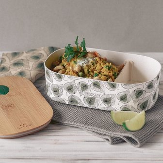 Bioloco plant lunchbox met bamboe houten deksel