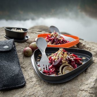 Duurzame servies set to-go - Biobased plastic servies voor onderweg van Light My Fire