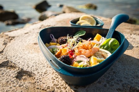 Milieuvriendelijke Meal Kit van Light My Fire in het blauw, van bio plastic uit natuurlijk materiaal