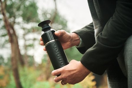 Blazing Black Dopper thermosfles in zwart bij Greenpicnic