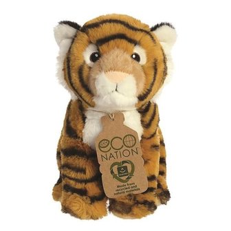 GreenPicnic tijger knuffelbeest duurzaam van gerecycled plastic - Eco Nation
