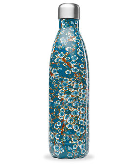 Qwetch Insulated stainless steel bottle 750ml Blue Flowers