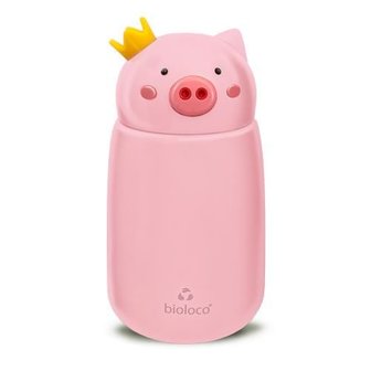 BioLoco rvs Kids Bottle Piglet, dubbelwandige kinderthermosfles - GreenPicnic