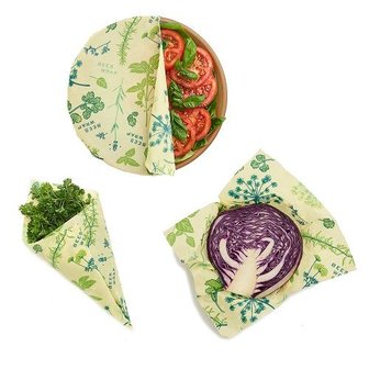 Bees Wrap 3-Pack Assorted Herb Garden Vegan bijenwasdoeken