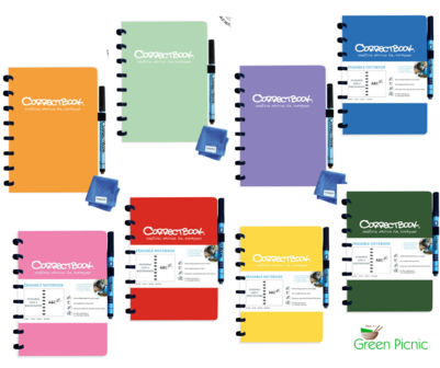 Correctbook gelinieerd herschrijfbaar schrift Greenpicnic