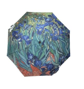 Ecozz paraplu van gerecycled plastic met Iris print Greenpicnic