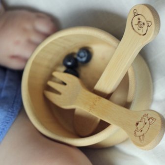 Bambu kids fork and spoon - GreenPicnic