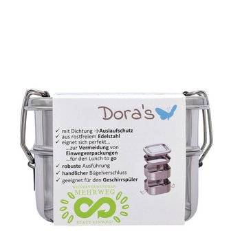 Vierkante RVS trommel van Doras - GreenPicnic