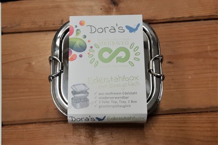 Dora&#039;s lunchbox rvs vierkant, Greenpicnic