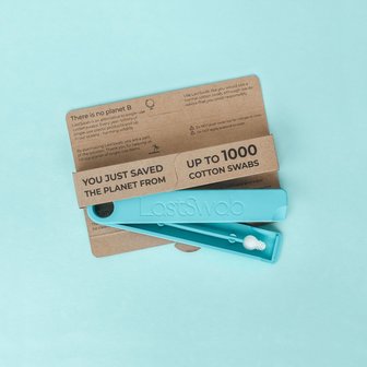 Last Swab Baby Turquoise, duurzaam herbruikbaar wattenstaafje voor babys