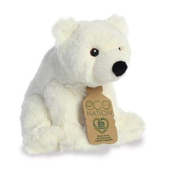 Eco Nation ijsbeer knuffelbeest, gemaakt van duurzame materialen