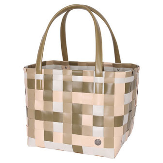 Handed By Color Block Shopper Khaki Mix 